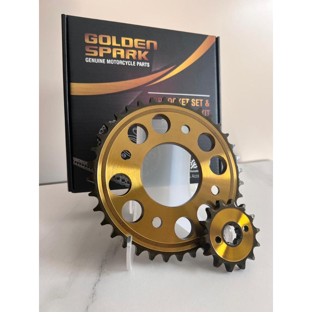 GEAR PAKET SUPRA FIT NEW 13T/40T (RANTAI UKURAN 428H-110L) GOLDEN SPARK