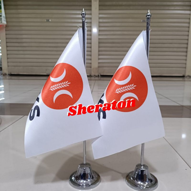 

tiang stenlis meja+bendera partai PKS