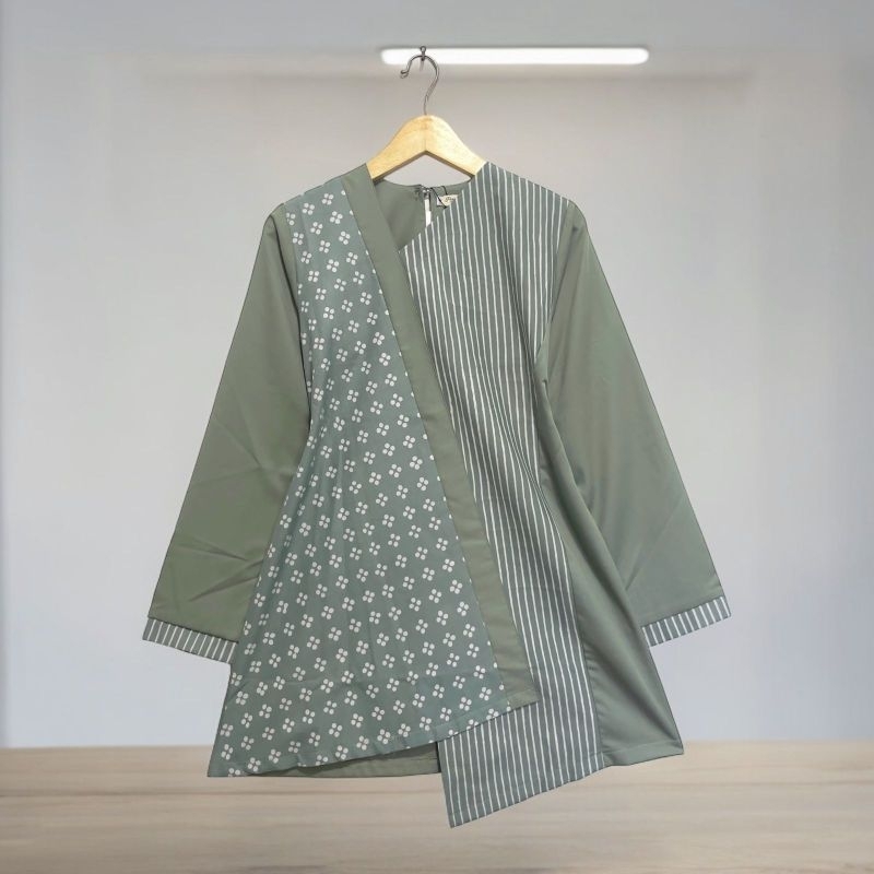 blus batik Sahira (B06) by Positive boutique blus kombinasi batik cap batik kerja batik couple batik