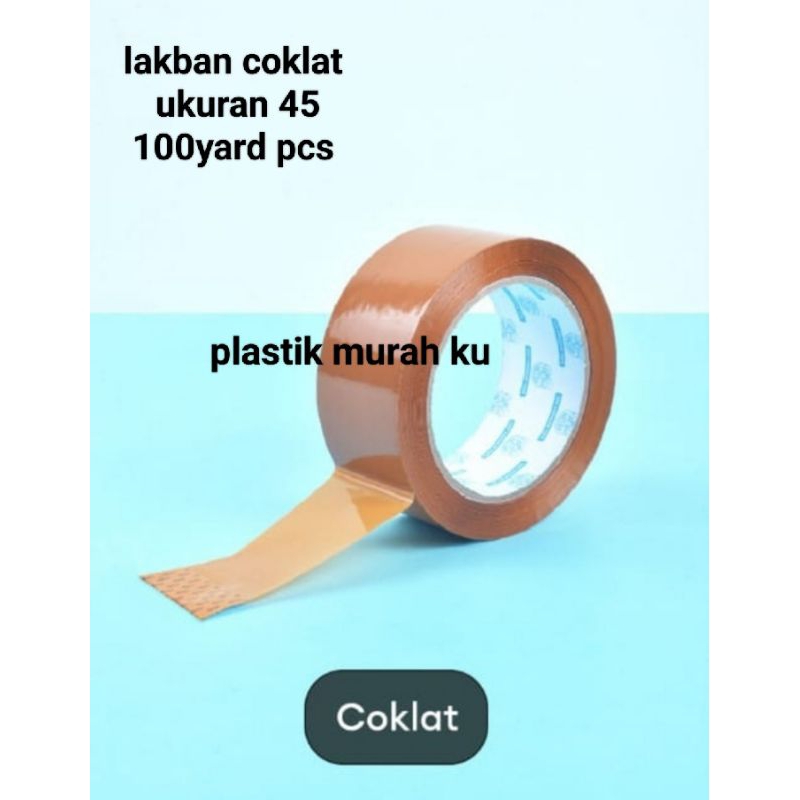 

45 mm x 100 y yard lakban coklat opp premium tape