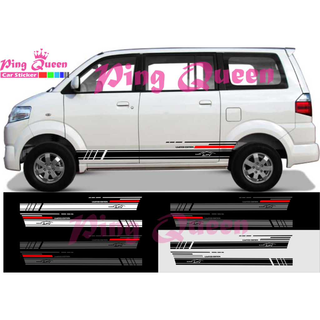 STICKER SUZUKI APV CUTTING STICKER BODY SAMPING MOBIL APV