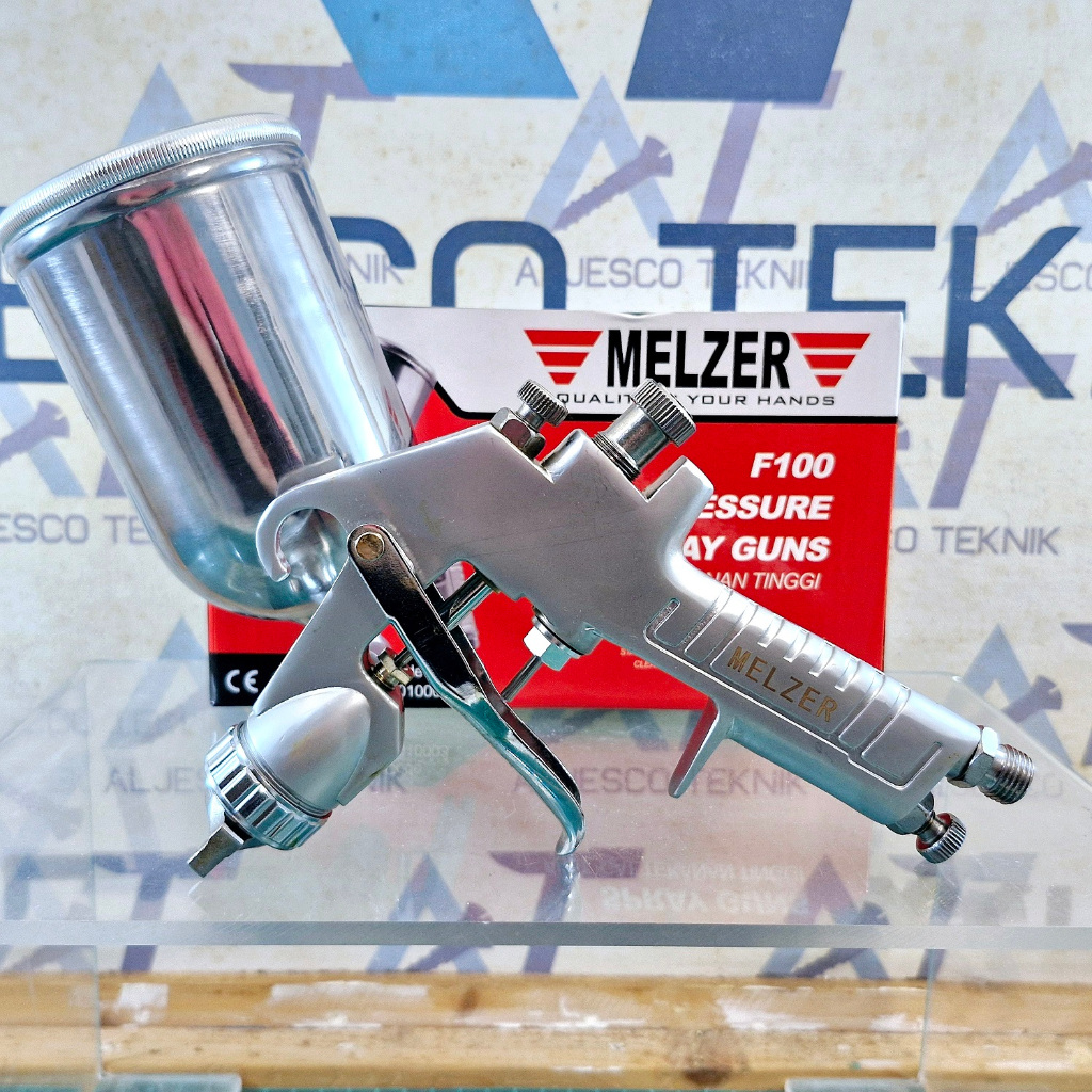 MELZER F100G SPRAY GUN SPRAYGUN SEMPROTAN CAT TABUNG ATAS