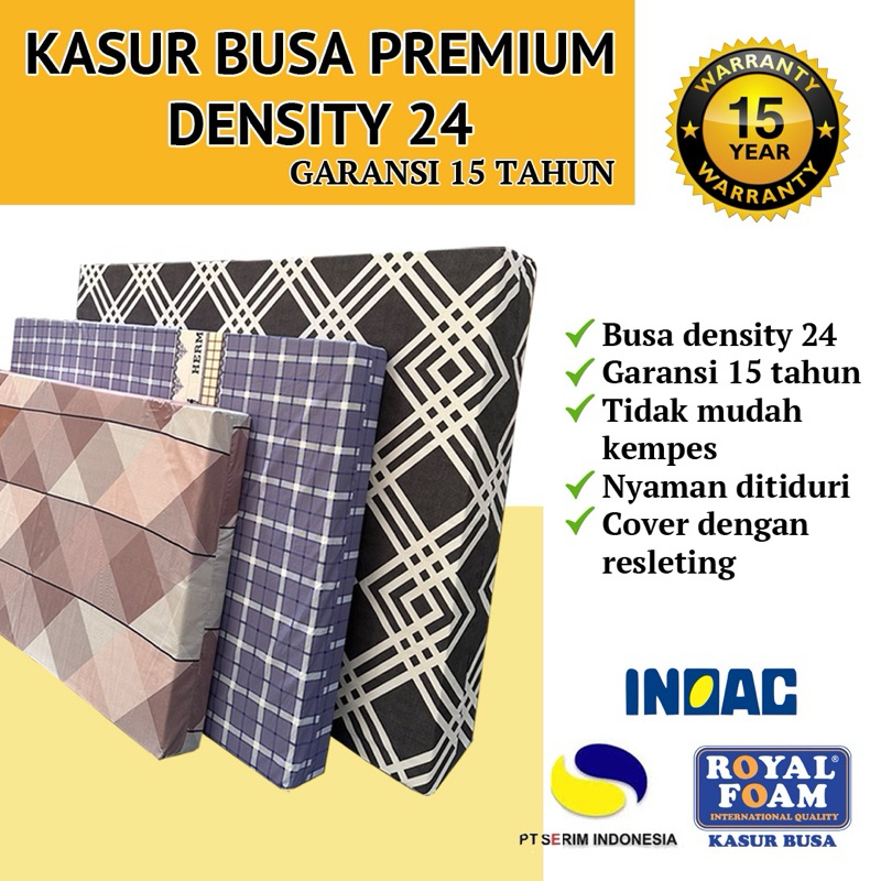 Kasur Busa Inoac Serim Royal Foam Density 24 Premium Garansi 15 Tahun