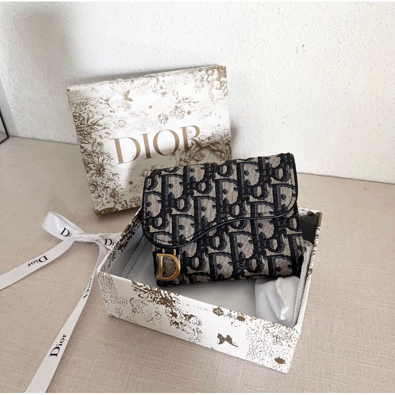 Dior Saddle Oblique Jacquard Wallet