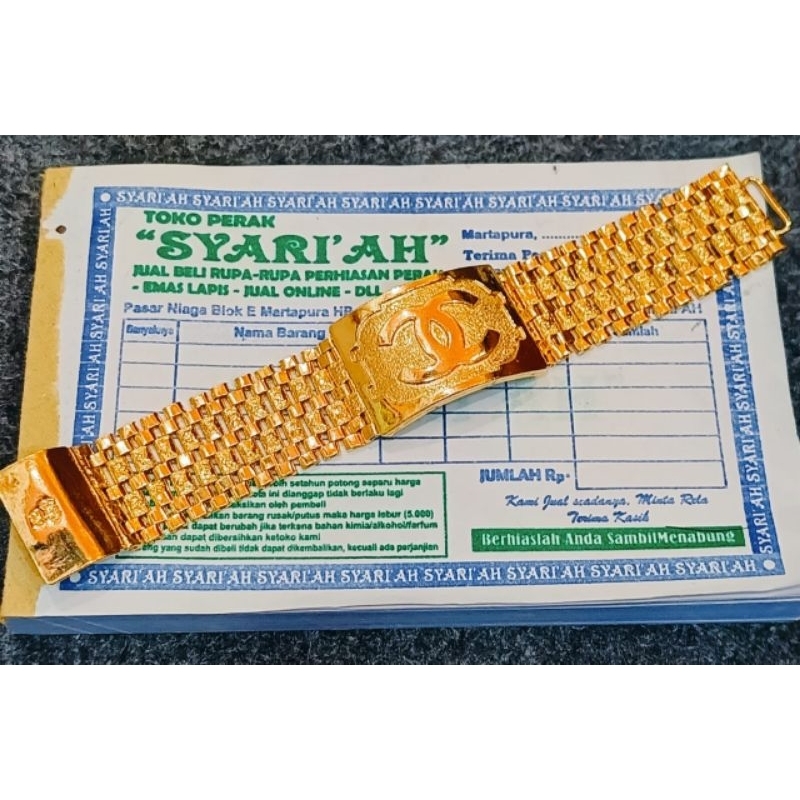 gelang emas lapis 999