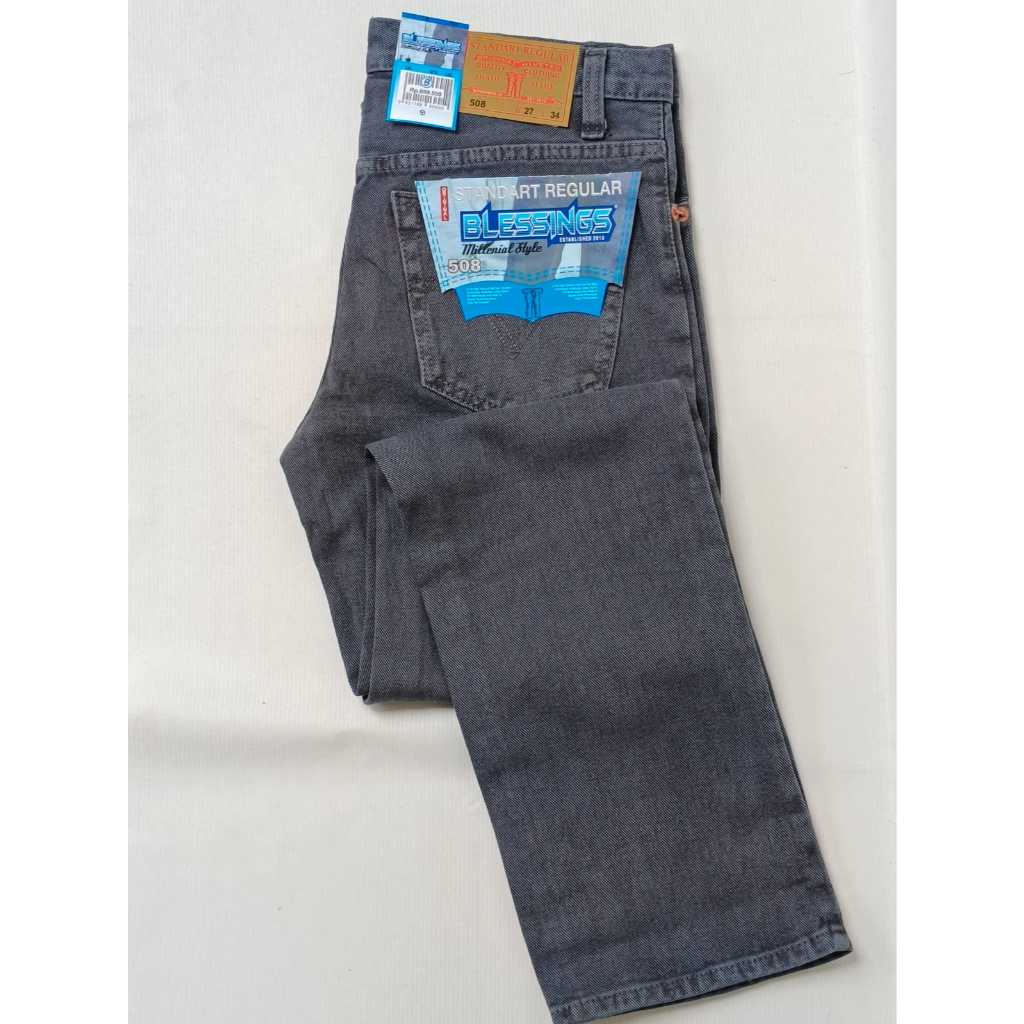 SLCelana Standar Pria Celana Jeans Pria Standar Reguler Celana Pria PanjangJeans Standar WarnaCOKLAT