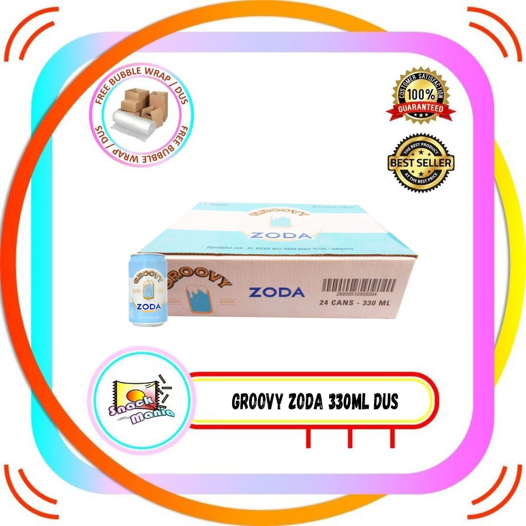 

Groovy Zoda Classic Can 330 ml x 24 pcs DUS Soda Water Kaleng