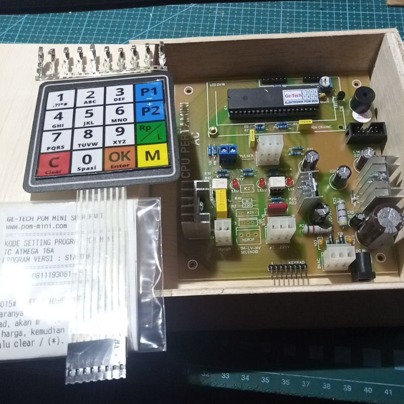 CPU Pom Mini Digital Ac Atmega 16 + Keypad Laminasi