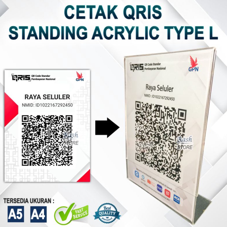 

CETAKPRINT QRIS STANDING ACRYLIC TYPE L x W2J6