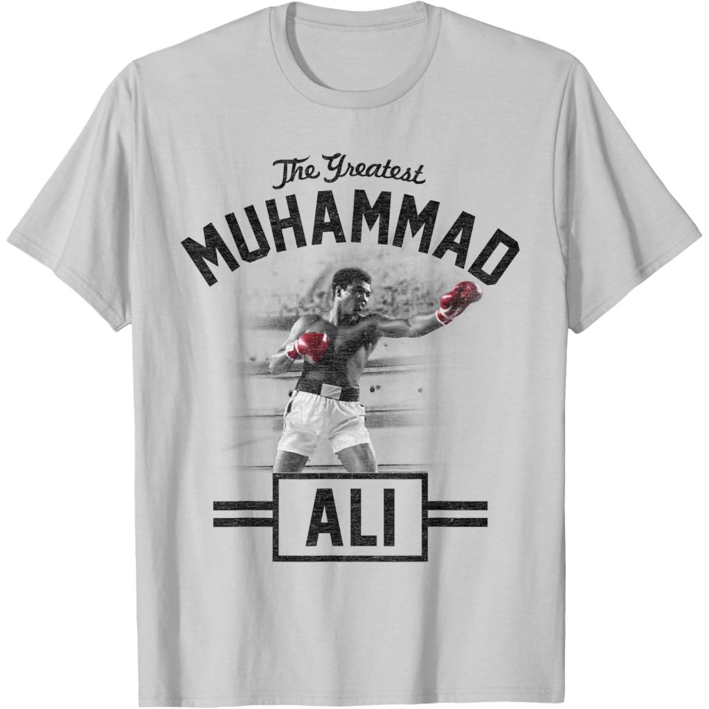 Baju Dewasa Muhammad Ali standing tall boxing T-Shirt Fashion Pakaian Atasan Kaos Laki Pria Wanita M