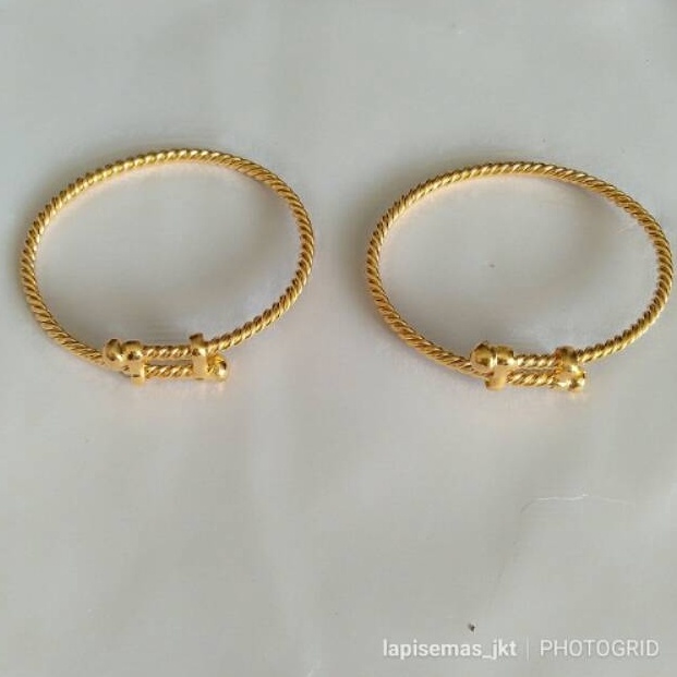 KODE U64I Gelang lilit tinju anak 1set isi 2 lapis emas 24k