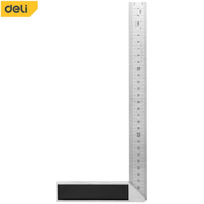 

Deli Penggaris Siku L Steel Angle Ruler Mistar Garisan Siku EDL32XX g Q1L4