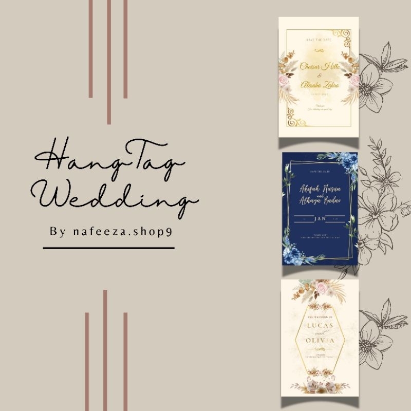 thanks card wedding || kartu terimakasih pernikahan || card wedding || custom murah