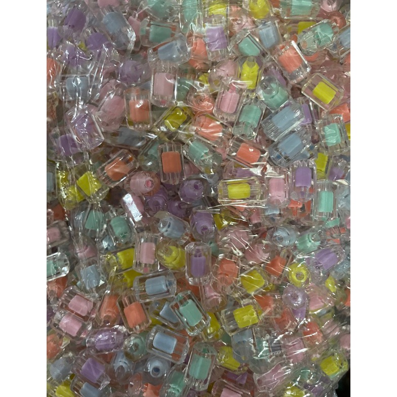 

manik TABUNG ISI mix warna 7 mm x 12mm grosir bahan usaha manik meronce kerajinan tangan v D3K3