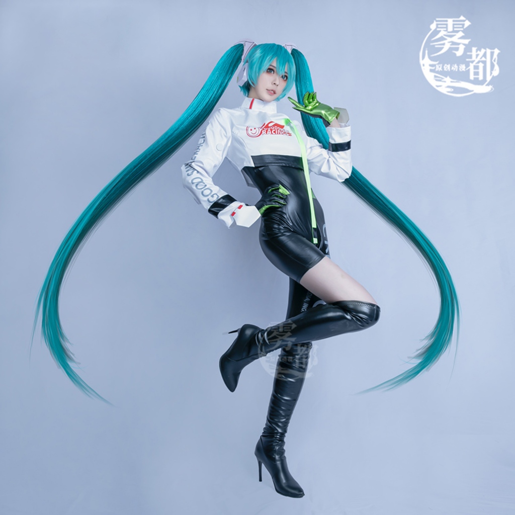 【wudu】 Racing Miku cosplay Hatsune Miku cosplay costume and Hatsune Miku wig