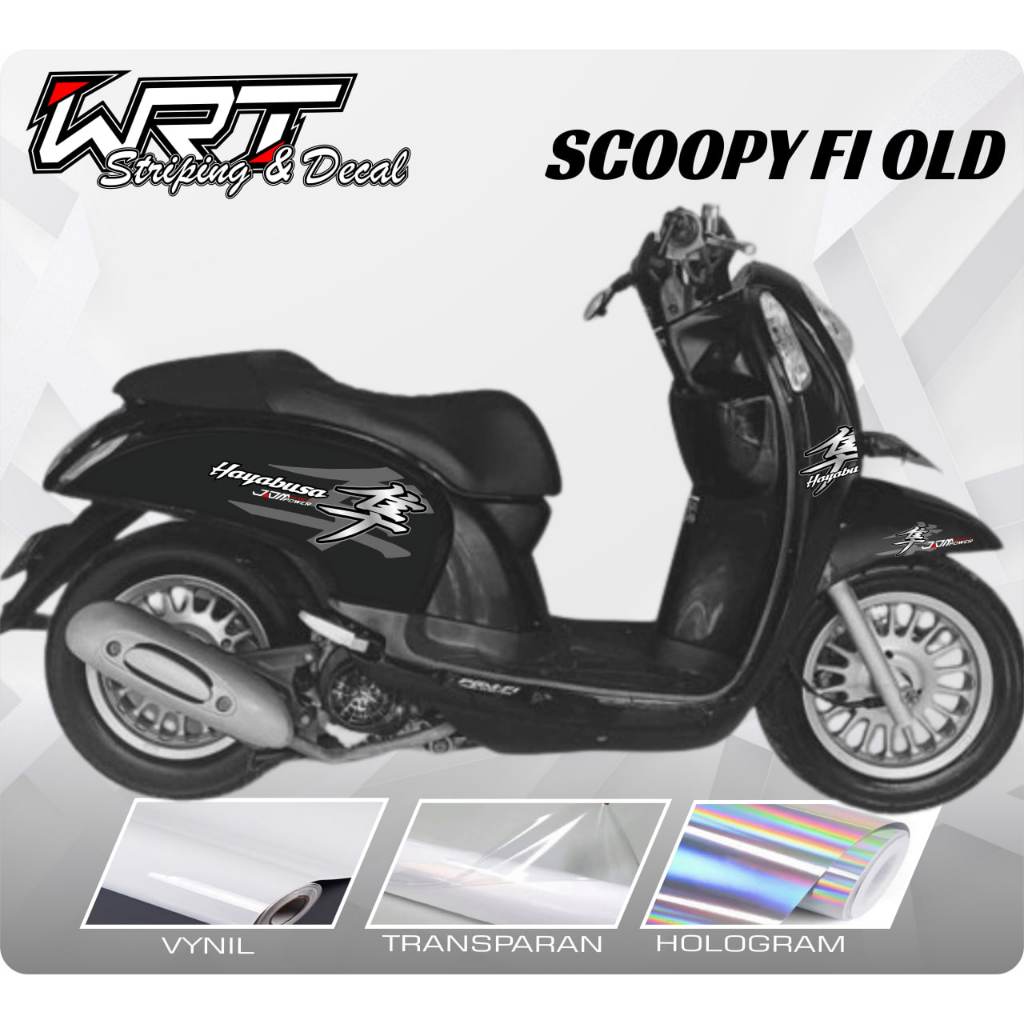 Striping Scoopy FI Old-Stiker Decal Scoopy FI Lama 2013-2016 Hayabusa (Sudah Terpotong)