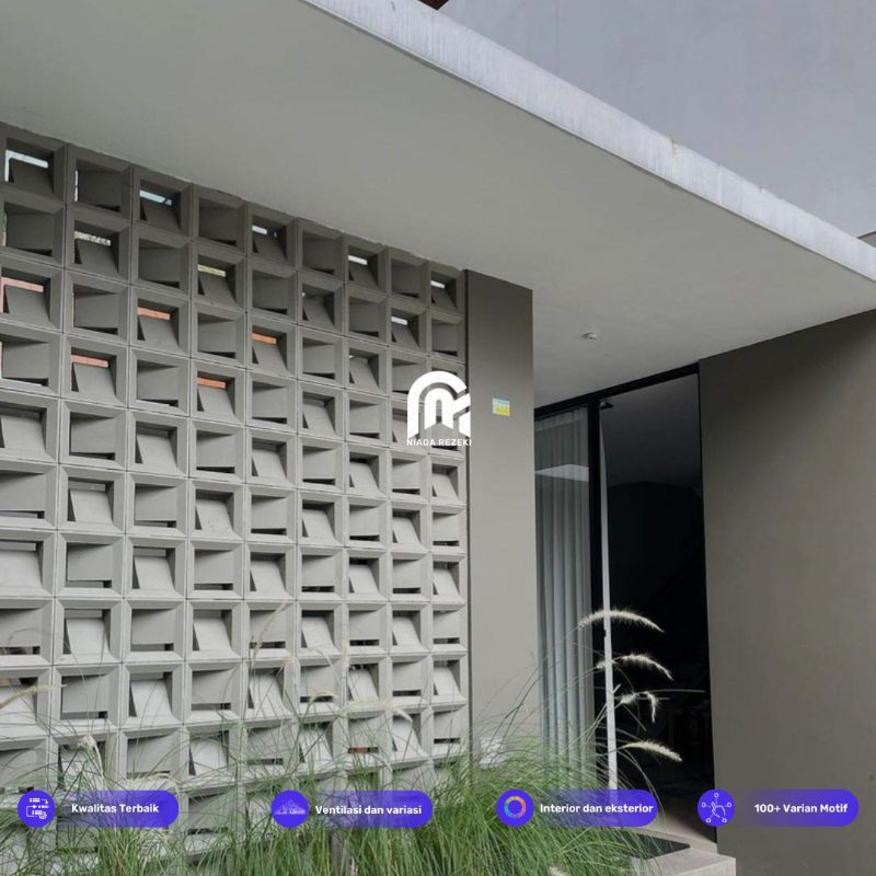ROSTER BETON MINIMALIS, LOSTER BETON MINIMALIS, VENTILASI UDARA, LUBANGANGINROSTER, PAGAR RUMAH, DEK