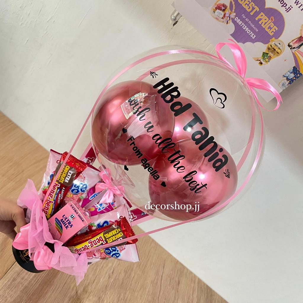 Small Bucket Balon Snack Pot Balon Hari Guru Teacher Day Wisuda Graduation Hadiah Gift Birthday Hari