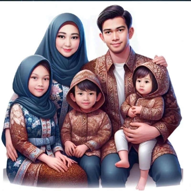 Jasa Desain Foto Karikatur Keluarga