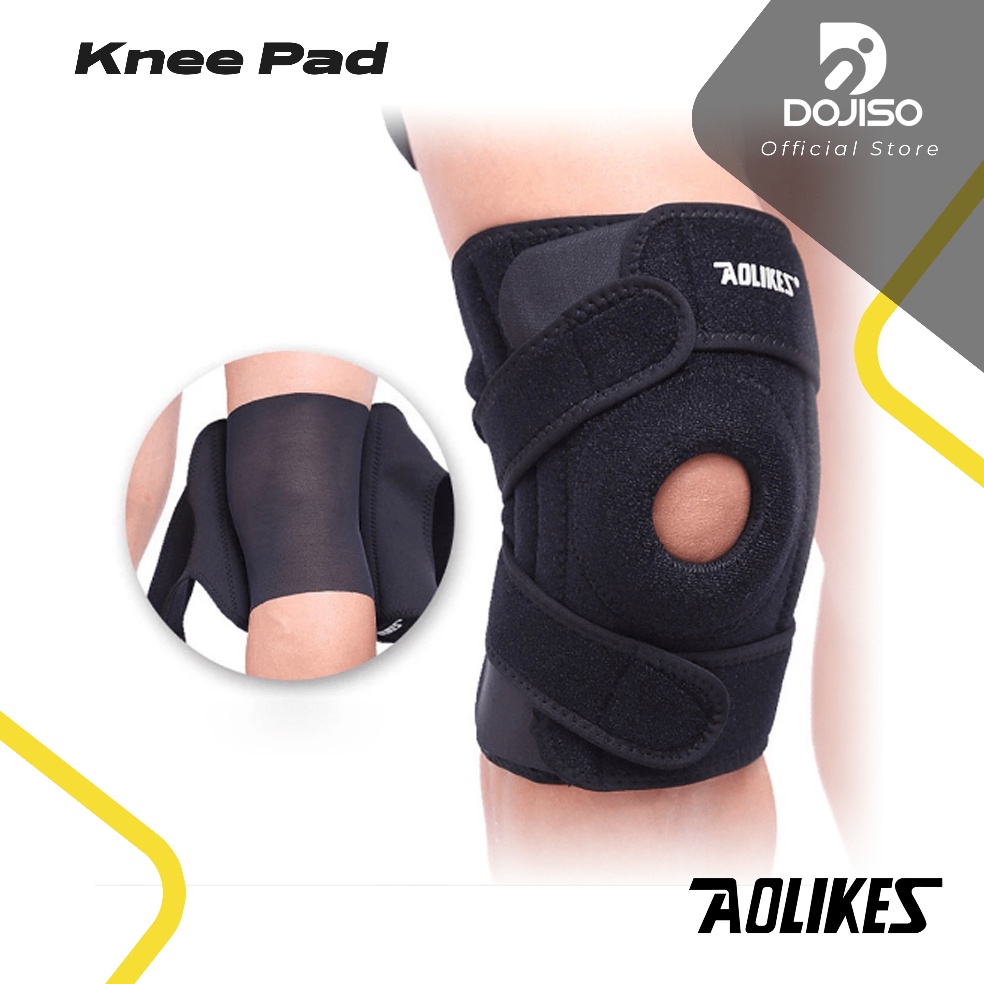 Kneepad Decker Lutut Aolikes 7913 Support Brace Pelindung Kaki Cedera Olahraga Kesehatan s HL8