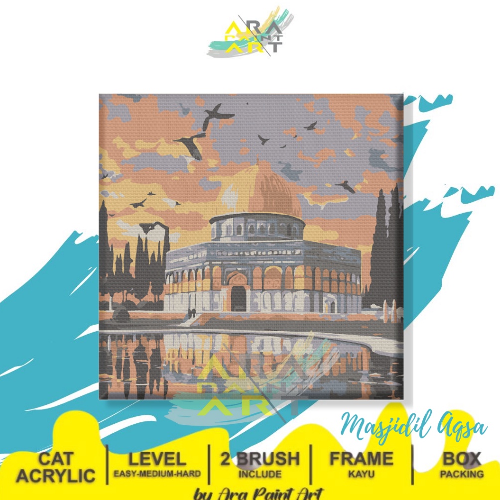 

MASJIDIL AQSA SERIES Paint by numbers kit I MASJID AQSA I Painting I Painting by number I Kado Wisuda I Kado unik g B3O5