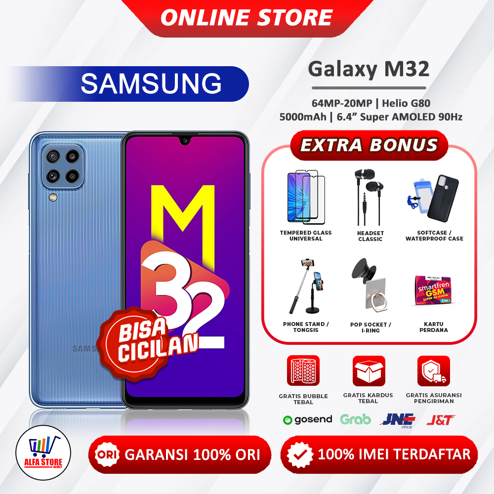 HP Samsung Galaxy M32 NFC Ram 8/128Gb- Ram 6/128Gb Garansi Resmi