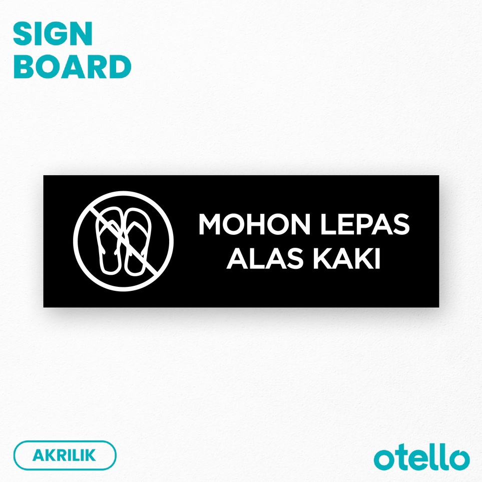 

Mohon Lepas Alas Kaki Sign Board Label Tempel Akrilik Print Papan Nama Ruangan Petunjuk Ruang UV Sticker Tag Dinding g NV7