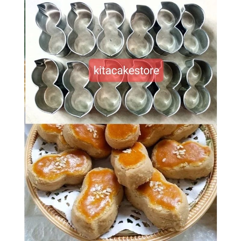 Cetakan Kue Nastar Bentuk Kacang 12pcs/Cetakan Kue kering