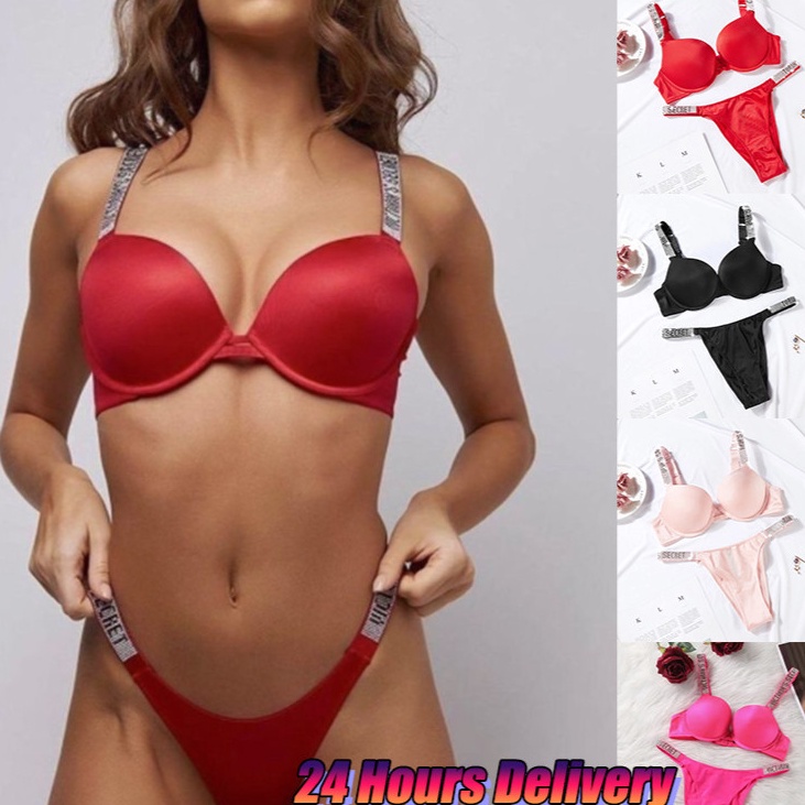 KODE V4P Victoria Secret Set bra Victoria 11 dengan set bra berkawat penyangga ke atas