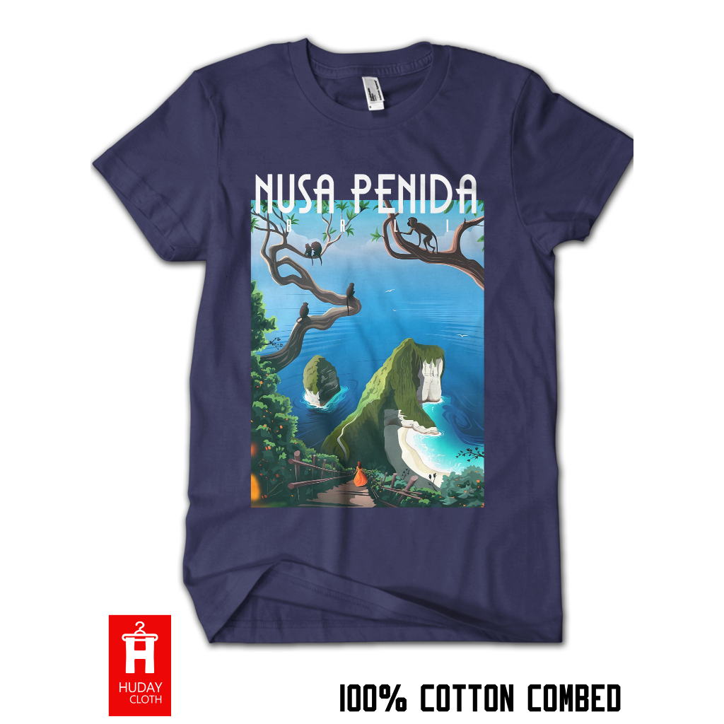 kaos nusa penida traveler indonesia oleh oleh souvenir premium cotton piknik cod