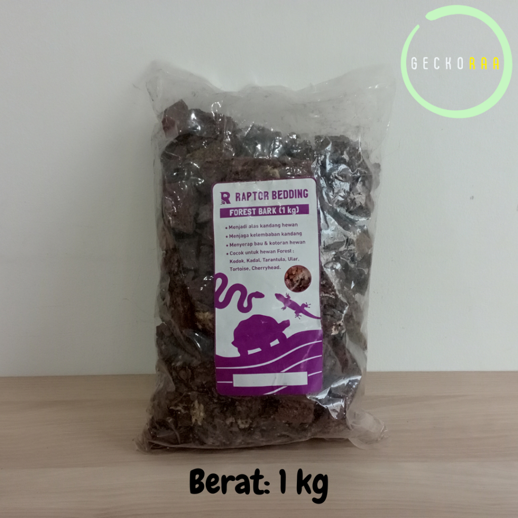 Raptor Bedding Forest Bark Alas Kandang Reptil Kadal Tegu Redfoot