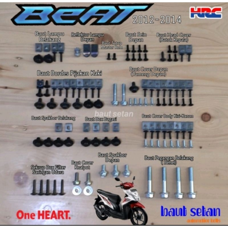 Baut full body honda Beat fi 2012 - 2014 baut full set full body