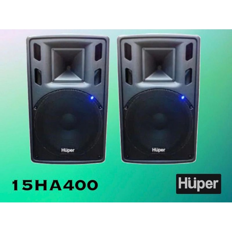 Speaker monitor aktif HUPER 15HA400 15inch  HA 400 watt ORI (1SET/2PCS)