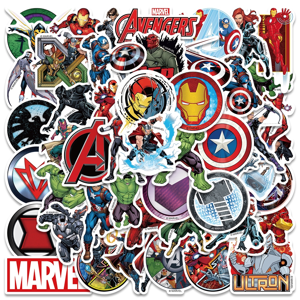 

[50PCS]Stiker Keren Avengers Stiker Lucu Pack Marvel Film Stiker Super Hero Decal Vinyl Anti Air- Sticker Aesthetic Buku Journal Koper Casing HP Tablet Laptop Helm Motor