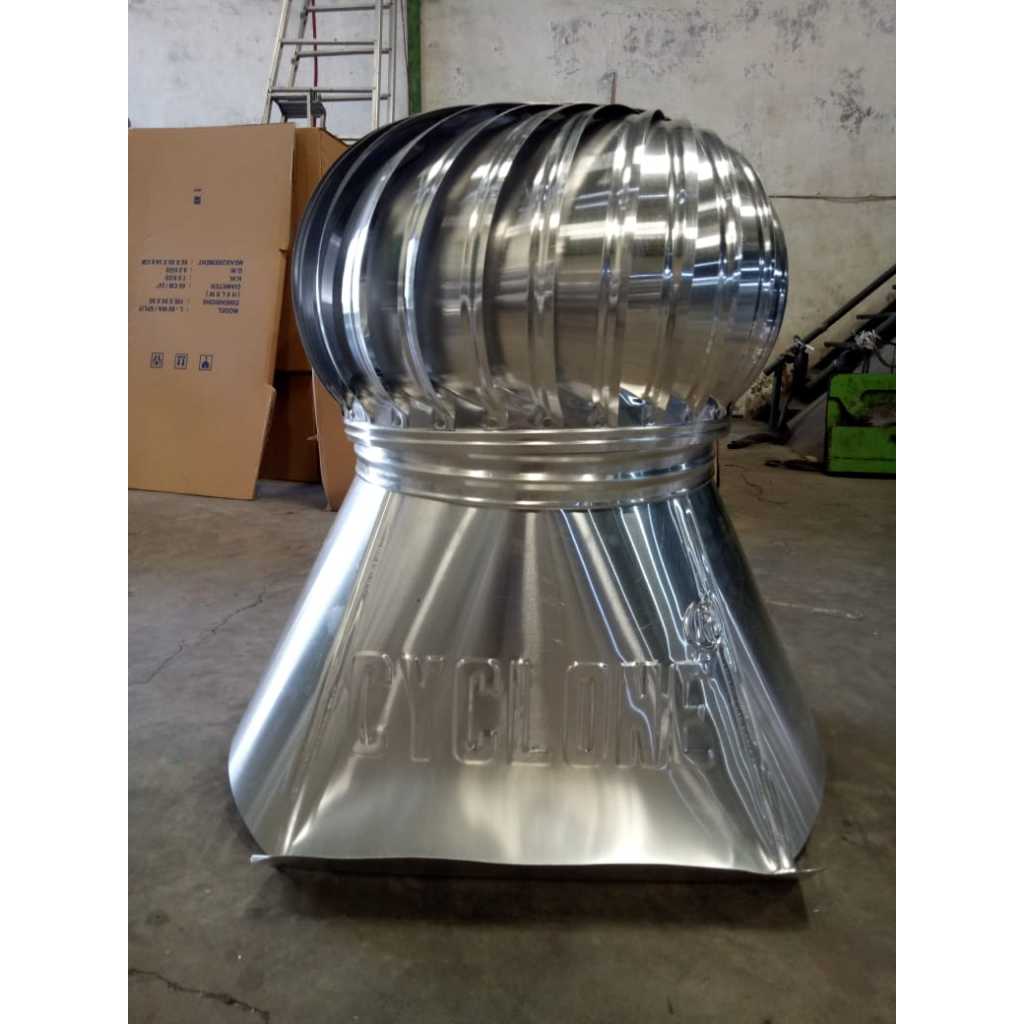 turbin ventilator cyclone 30 inch. bahan alumunium