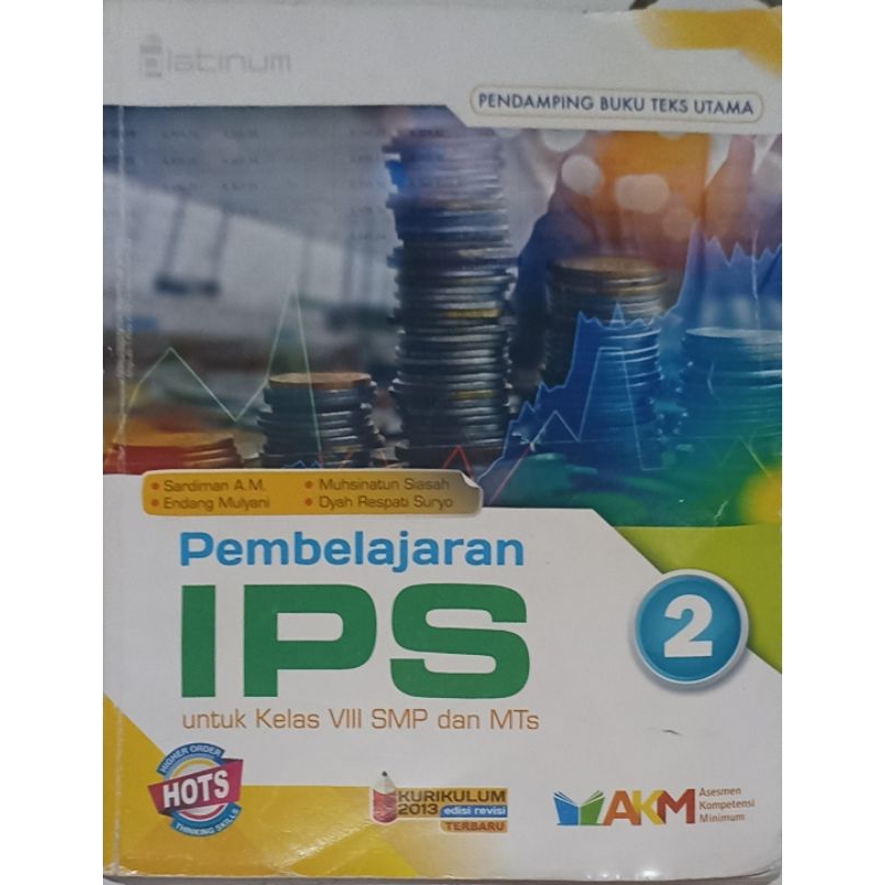 Buku bekas IPS 2 kelas 8 SMP penerbit Tiga serangkai Platinum