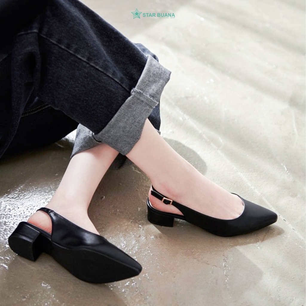 Sandal Heels Mules Wanita Rexa Hak 3 Cm Big Size