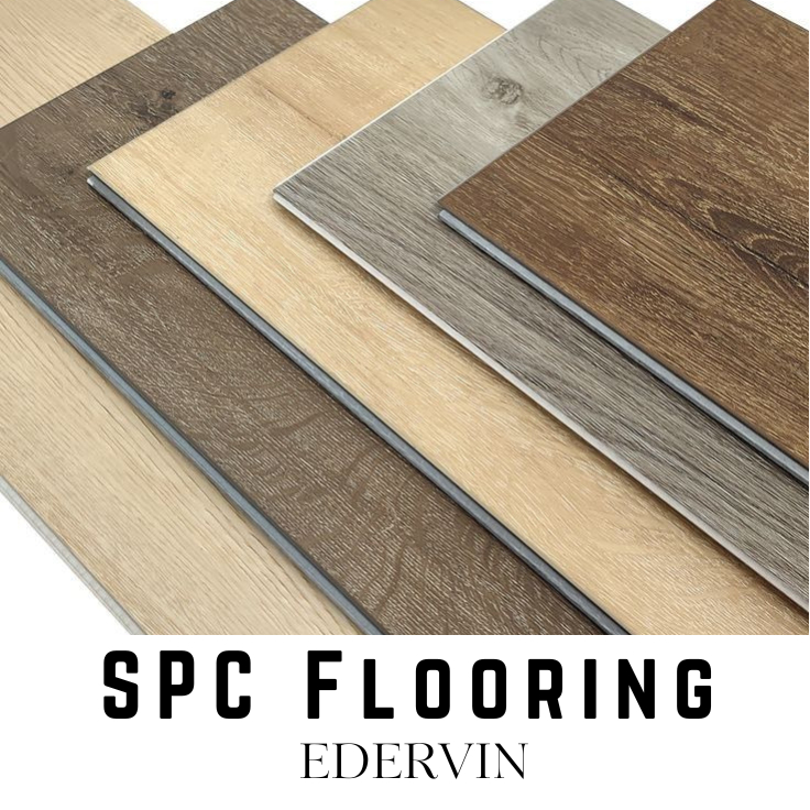 Lantai SPC Sistem Klik | SPC Flooring Edervin Tanpa Lem | SPC Motif Kayu Tebal 4,5 mm Harga Per Dus