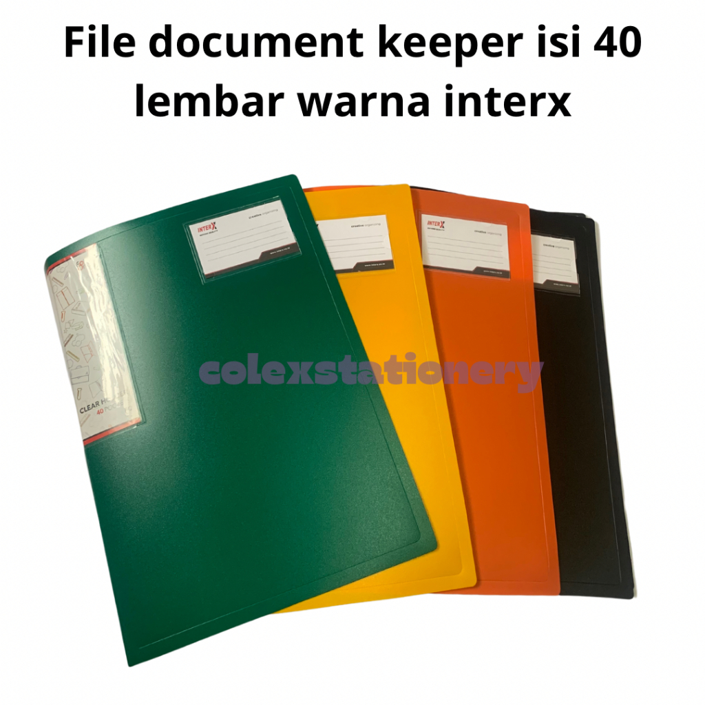 

Map Clear Holder Isi 40 Lembar / Document Keeper Warna Display Book Plastik Ukuran Folio Interx