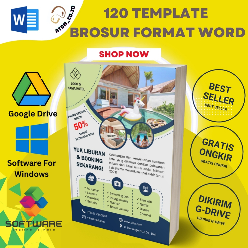 120 Template Brosur Format Word - Ms Word - Template Word