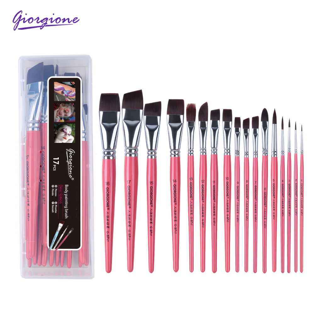 

Giorgione Body Painting Brush Set Pena Cat Tubuh Set G-BC