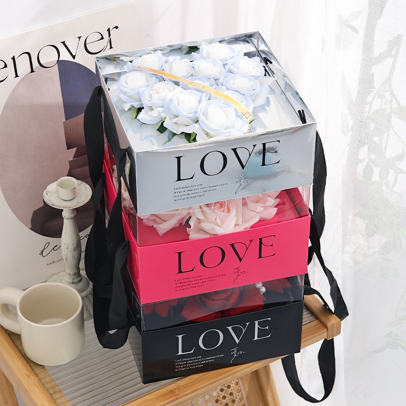 

Flower Box Square - Kotak Kado Lipat - Kotak Kerajinan Bunga