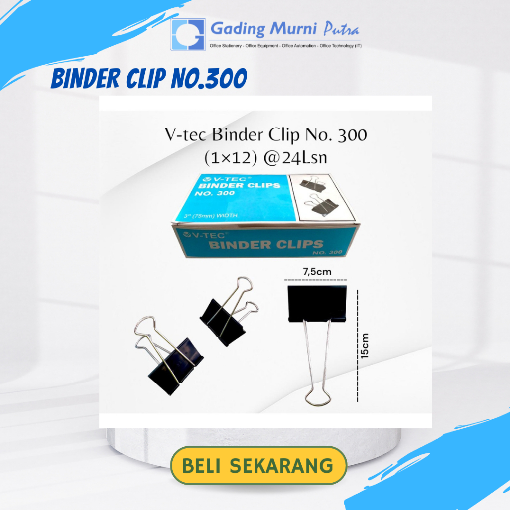 

VTEC Binder Clip / Klip Kertas / Penjepit Kertas No. 300