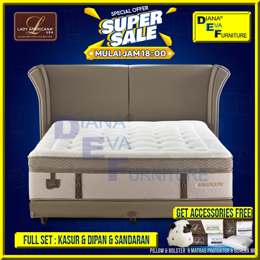 Lady Americana Sovereign Full Set Kasur Springbed