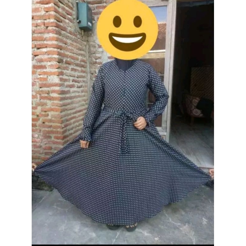 GAMIS POLKADOT JUMBO MAYUNG BAWAH.