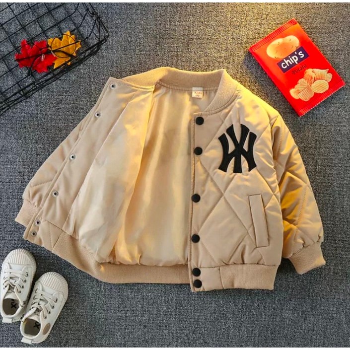 ORIGINAL JAKET ANAK LAKI LAKI BASEBALL NY NEW YORK JACKET VARSITY BASEBALL BRANDED BAHAN ADEM