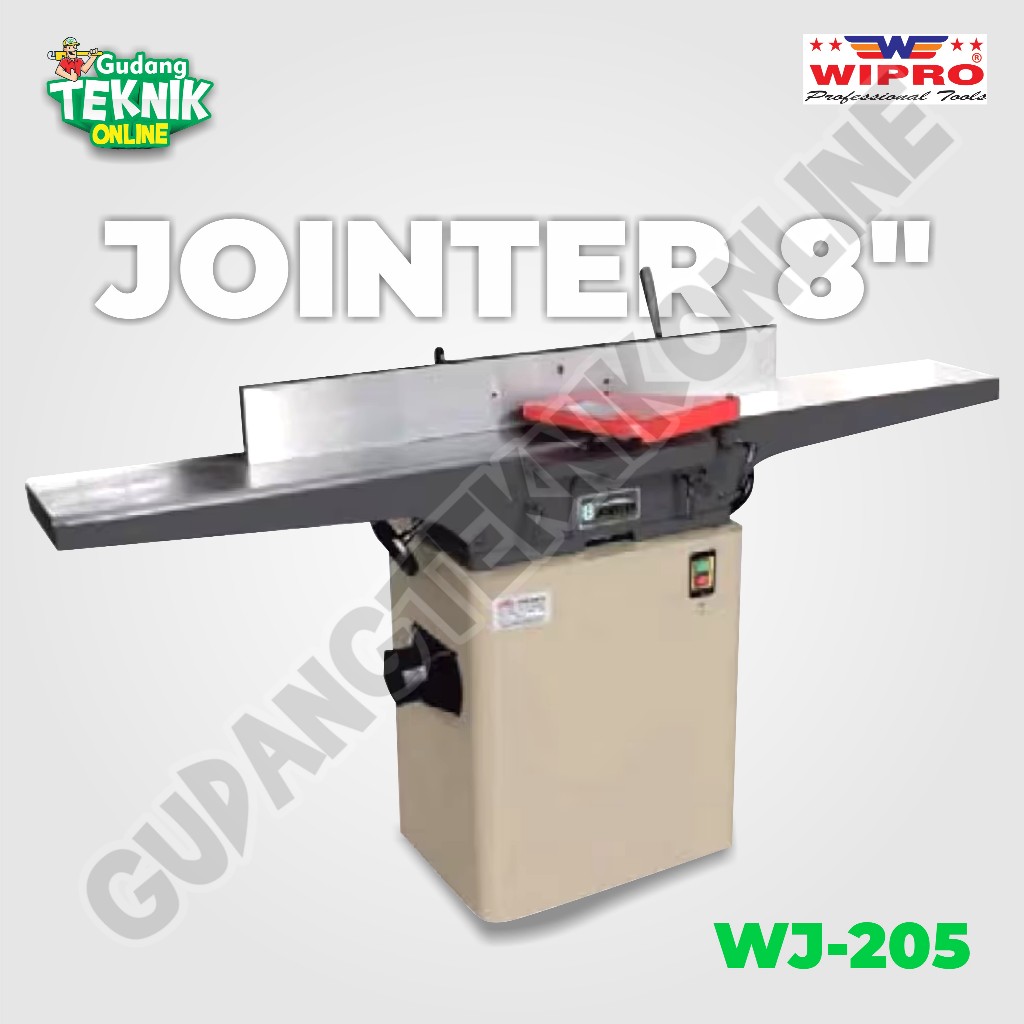 Mesin Jointer Ketam Kayu 8" WJ200 WIPRO / Mesin Wood Jointer 8 Inch Perata Serut Lurus Siku Kayu WJ-