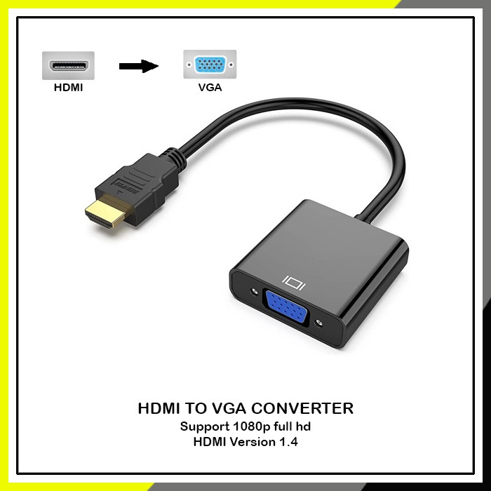 Sambungan Kabel HDMI To VGA Converter HDMI To VGA Kabel HDMI To VGA Konektor HDMI To VGA