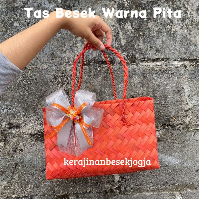 

TAS BESEK 27X10 T 15CM WARNA PITA | tas kue kering muat 800ml 3pcs tas cantik tas hampers tas murah tas kekinian