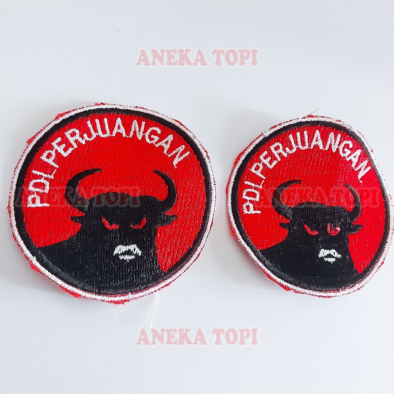 Bordir Partai PDIP Bordir Bet Logo PDI Perjuangan - Aneka Topi